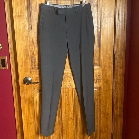 Bar lll Skinny fit 30x32 charcoal WOOL Blend Pockets flat front Men’s Pants - Picture 2 of 10